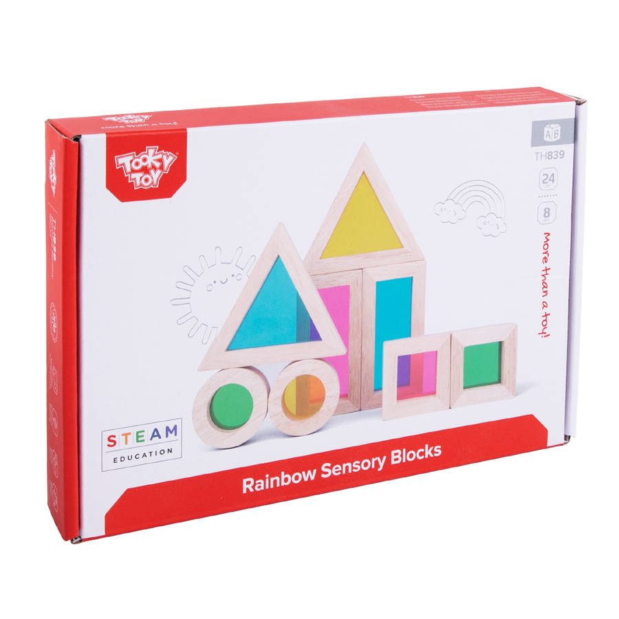 TookyToy - Rainbow Sensory Blocks- Damaged Packaging