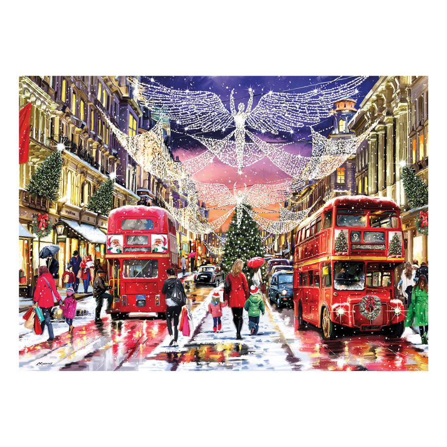 Gibsons - Regent Street at Christmas - 1000 Piece Jigsaw Puzzle- Damaged Packaging