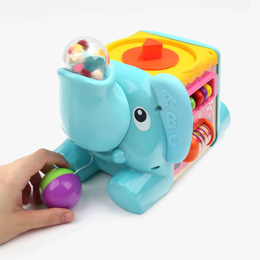 TopBright - 5-in-1 - Elephant Activity Cube - 25 x 18 x 29 cm