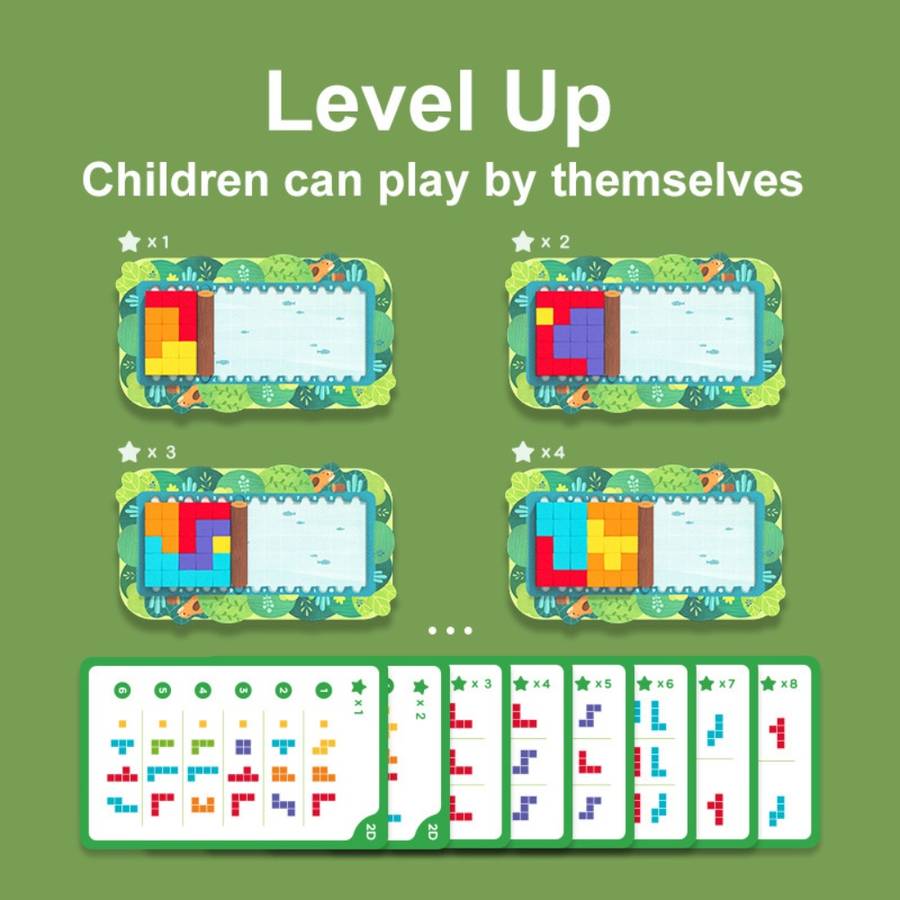 Mideer - 5-in-1 Jungle Tetris Block Logic Challenge