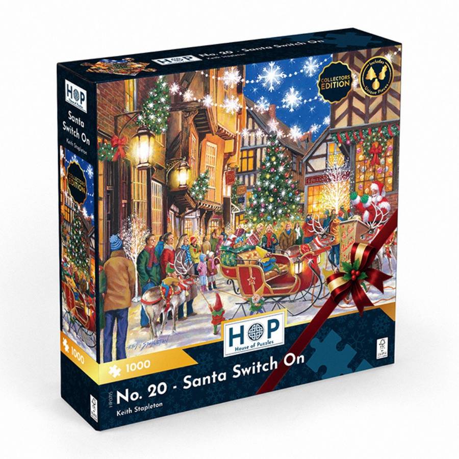 House of Puzzles - No.20 - Santa Switch On - 1000 Piece Jigsaw Puzzle
