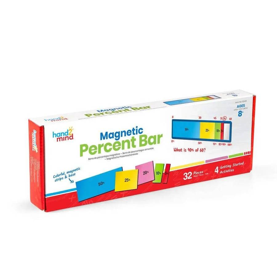 Greenbean Mathematics - Magnetic Percent Bar: 32 Piece Demonstration Set- Damaged Packaging