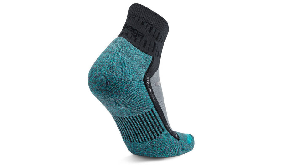 Balega Blister Resist Quarter Running Socks: Grey/Blue
