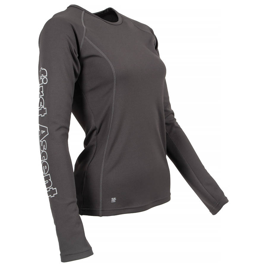 First Ascent Ladies Bamboo Thermal Long Sleeve Baselayer (Performance Grey)