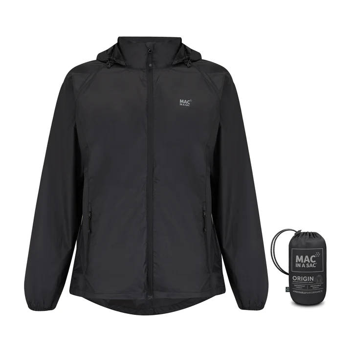 Mac in a Sac Origin 2 Waterproof Unisex Jacket (Jet Black)