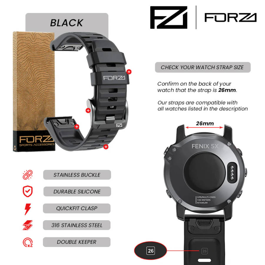 FORZA - ELITE | 26mm EasyFit Watch Strap for Garmin (Crayon)