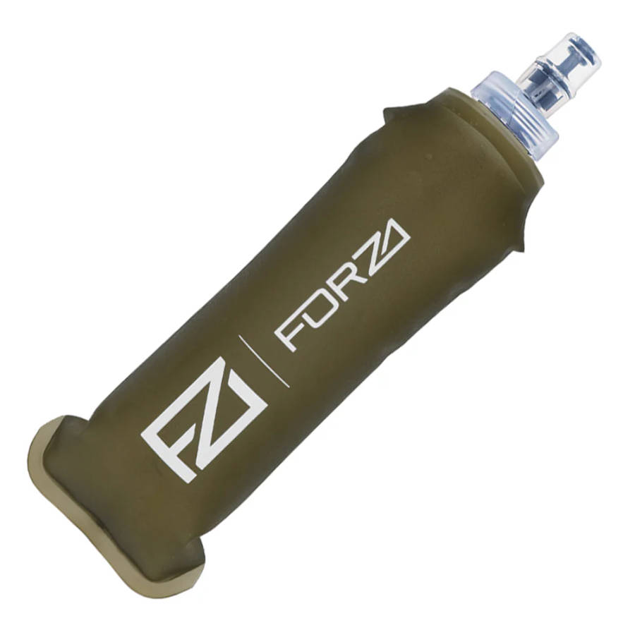 Forza 500ml Premium Soft Flask Collapsible Running Water Bottle Grey (Single)