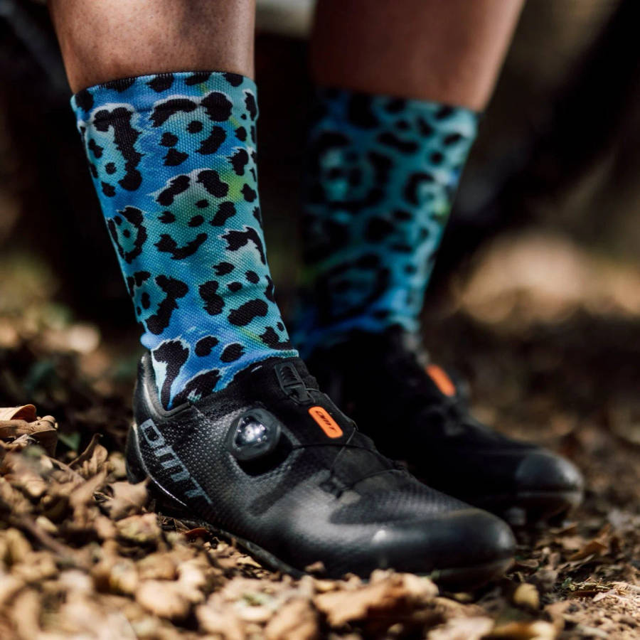 SOX Electric Leopard Blue Socks