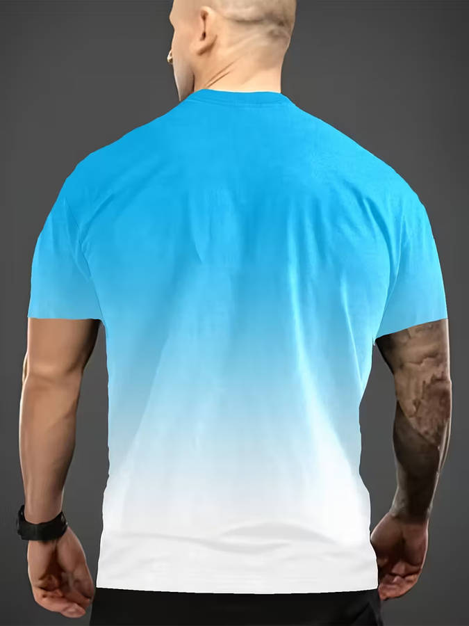 Men's ''Run'' T-Shirt (Lake Blue)