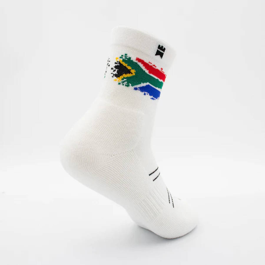 Gilnokie SA Flag - Half-Crew Height Socks (White)
