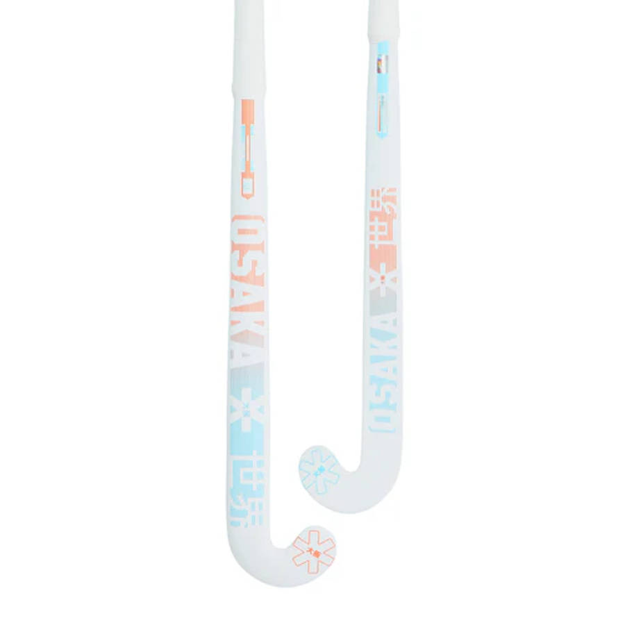 Osaka Junior Vision 10 Pro Bow Indoor Hockey Stick 2024 - Orange/Blue 35 inch