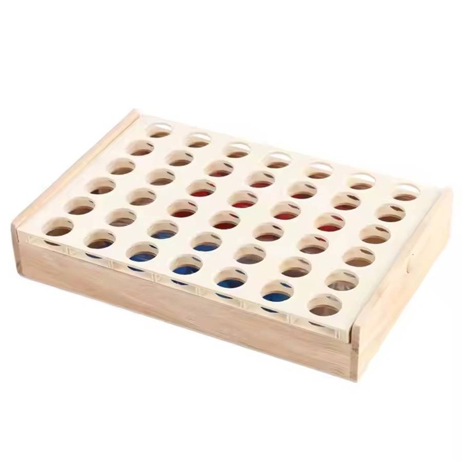 Trendify Mini Connect 4 Wooden Game with bag