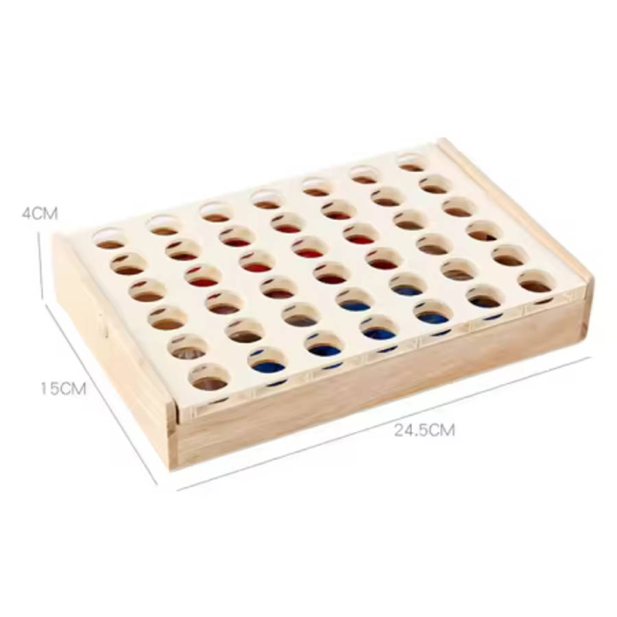 Trendify Mini Connect 4 Wooden Game with bag