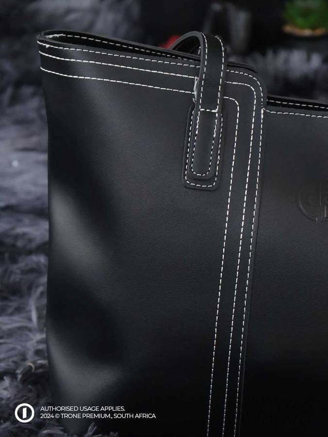 Debbie Patricks' Large Threaded Tote Bag - Black