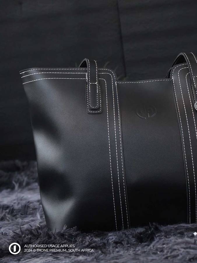Debbie Patricks' Large Threaded Tote Bag - Black