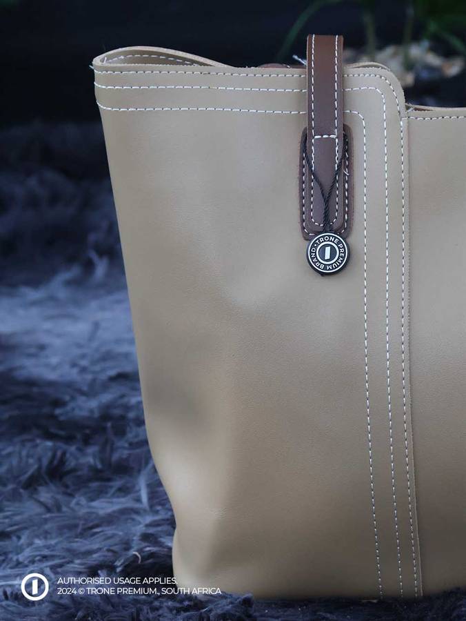 Debbie Patricks' Large Threaded Tote Bag - Brown