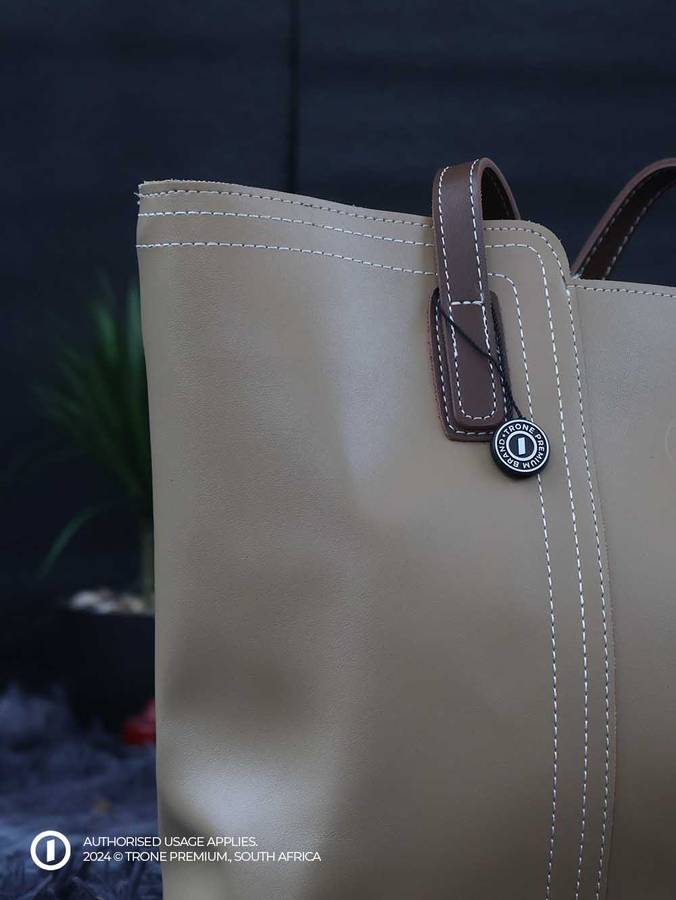 Debbie Patricks' Large Threaded Tote Bag - Brown