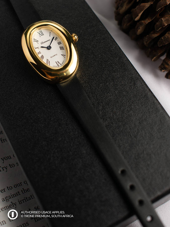 Vintage Oval Watch - Black