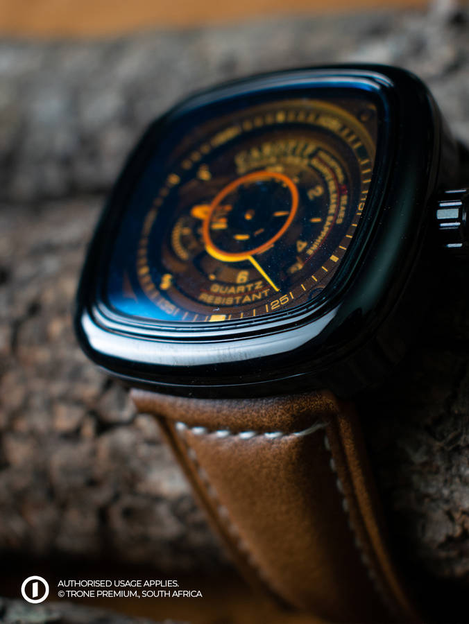 Carotif Mechanical Watch - Brown+Black