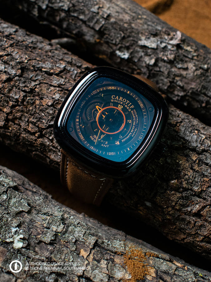 Carotif Mechanical Watch - Brown+Black