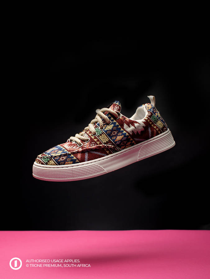 Heritage Sneakers - Dark Red Pattern