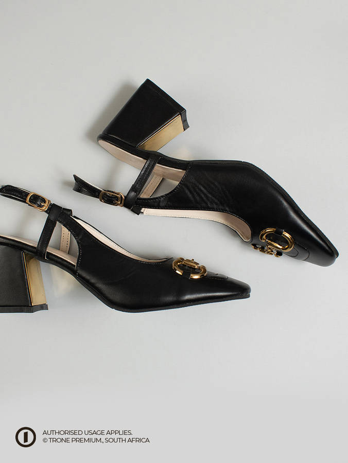 Trone x Riveria Slingback - Black