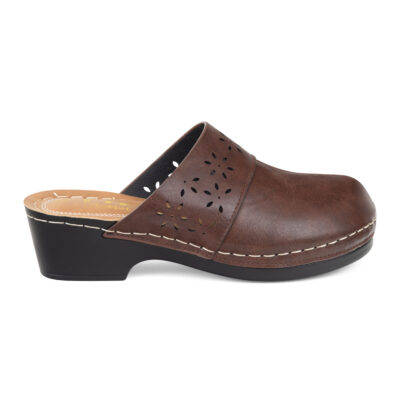 TTP Ladies Comfortable Mules with Cut-Out Decor