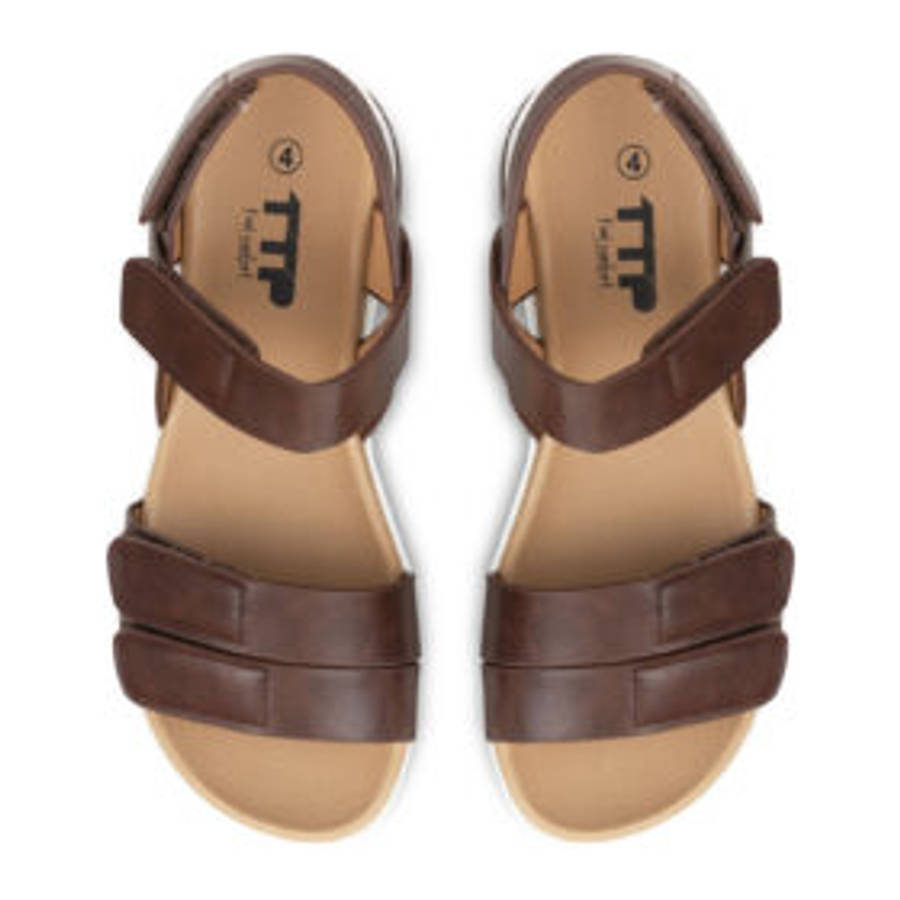 TTP Ladies Platform Sandals with Velcro Strap