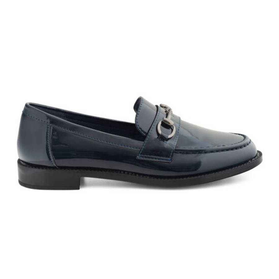 Aixir Patent Women's Loafers with Buckle decor