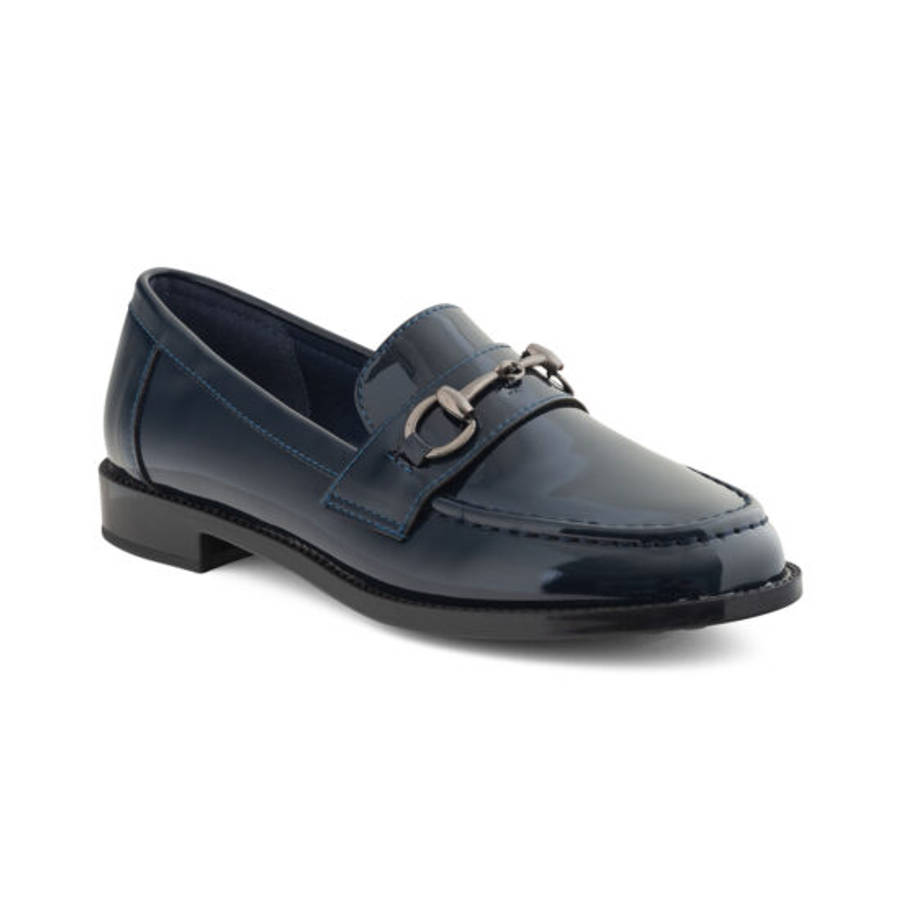 Aixir Patent Women's Loafers with Buckle decor