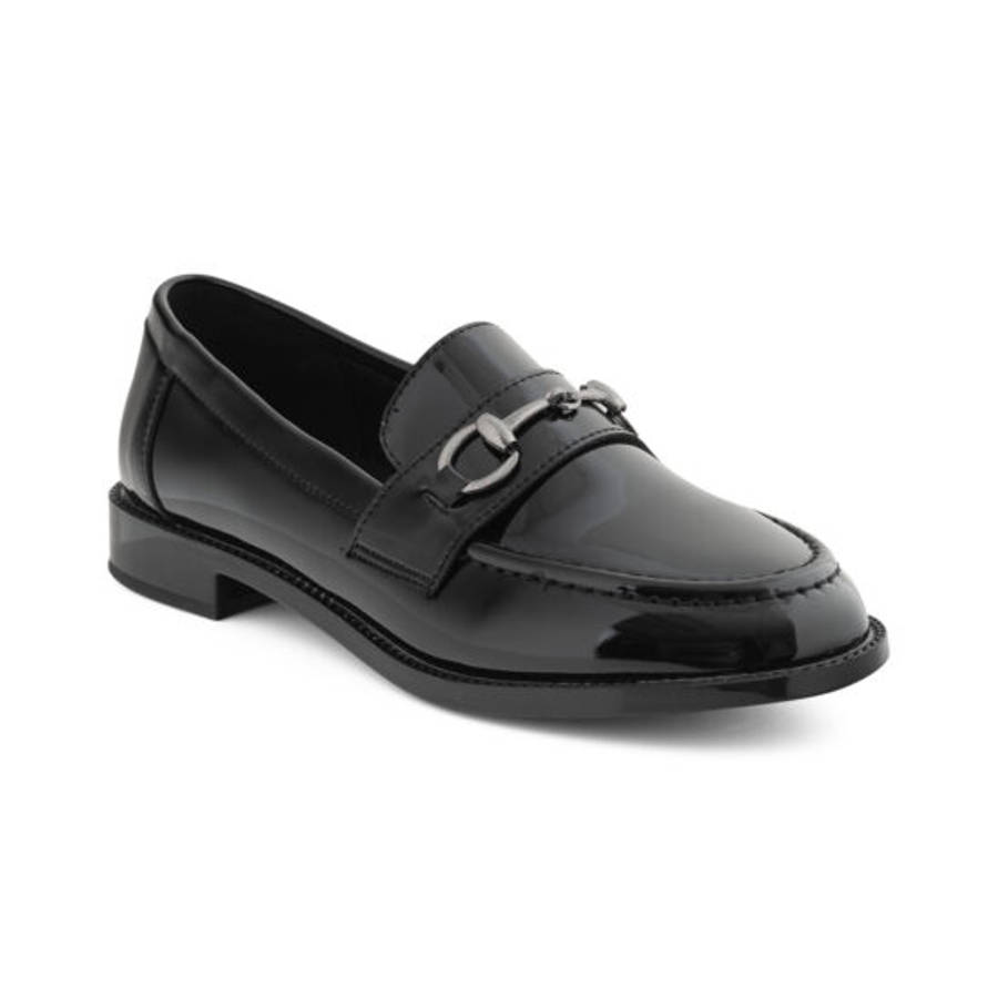 Aixir Patent Women's Loafers with Buckle decor