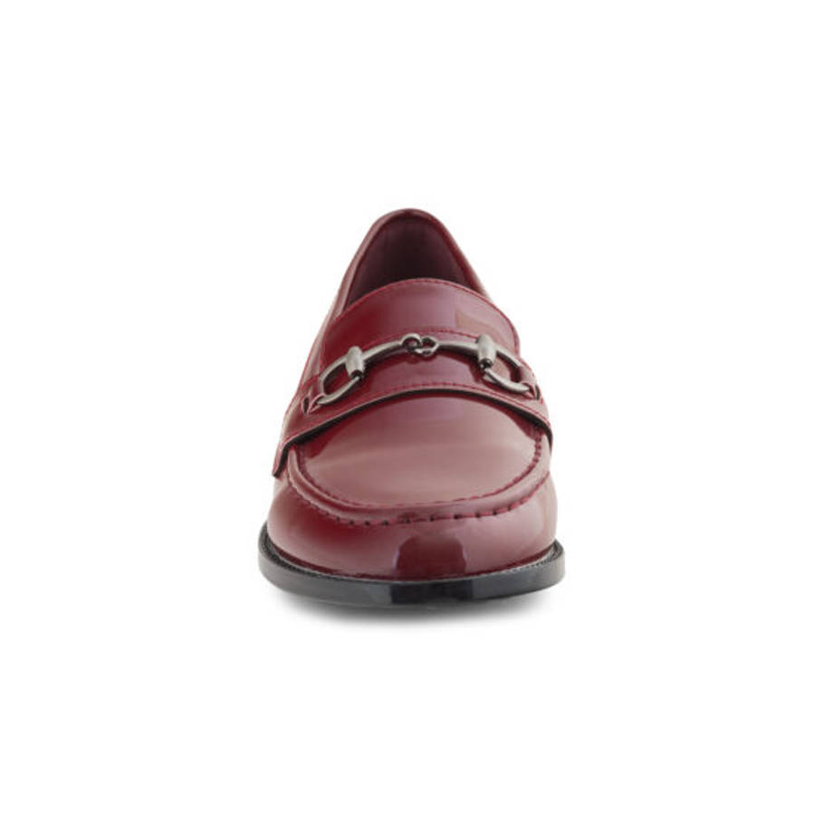Aixir Patent Women's Loafers with Buckle decor