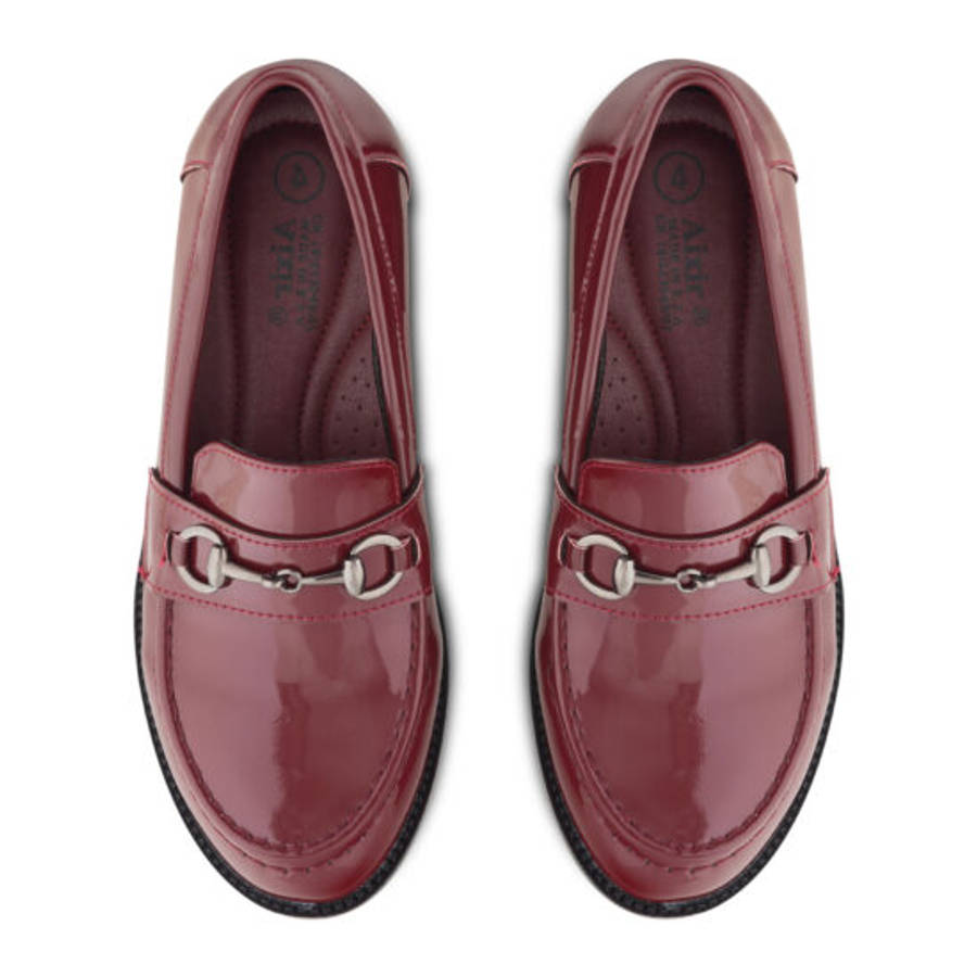 Aixir Patent Women's Loafers with Buckle decor