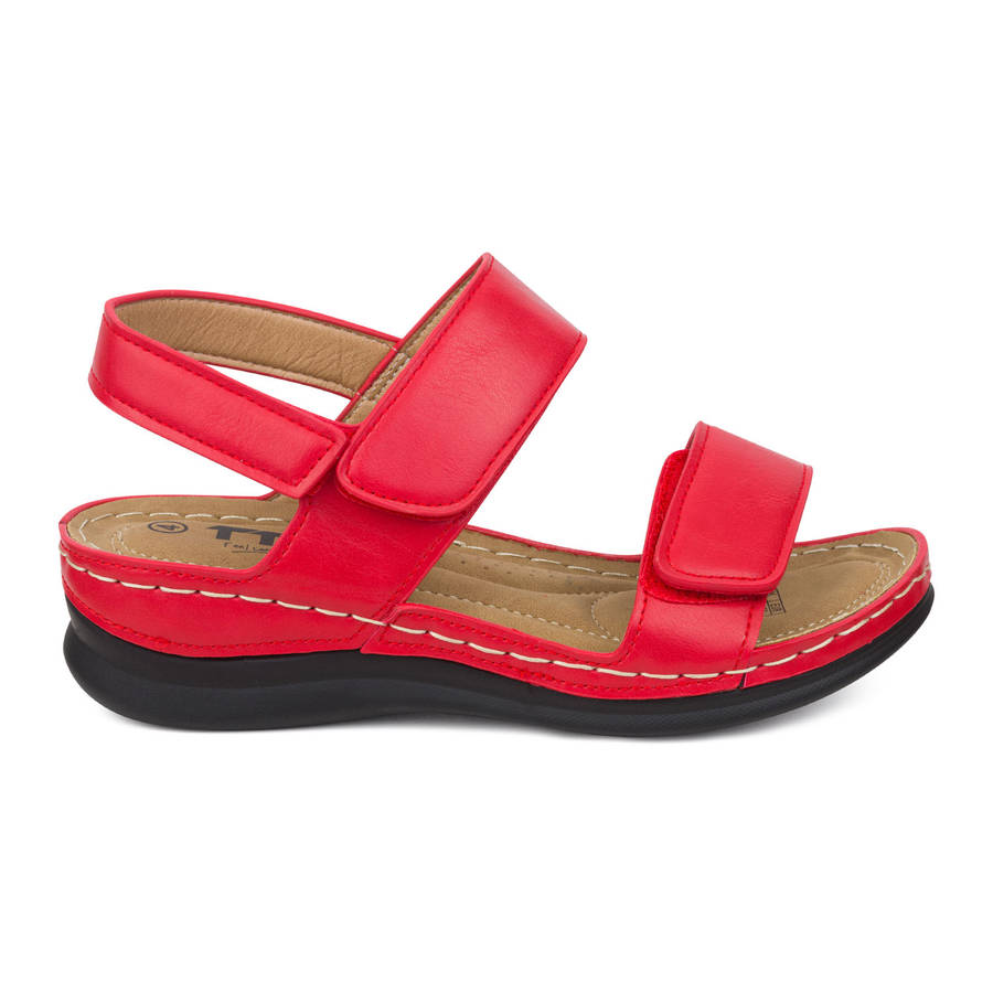 TTP Ladies Comfortable Dual Hook & Loop Strap Sandals CY1512