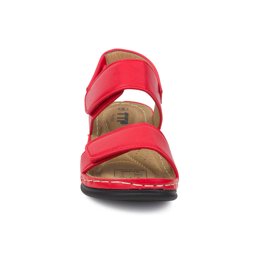 TTP Ladies Comfortable Dual Hook & Loop Strap Sandals CY1512