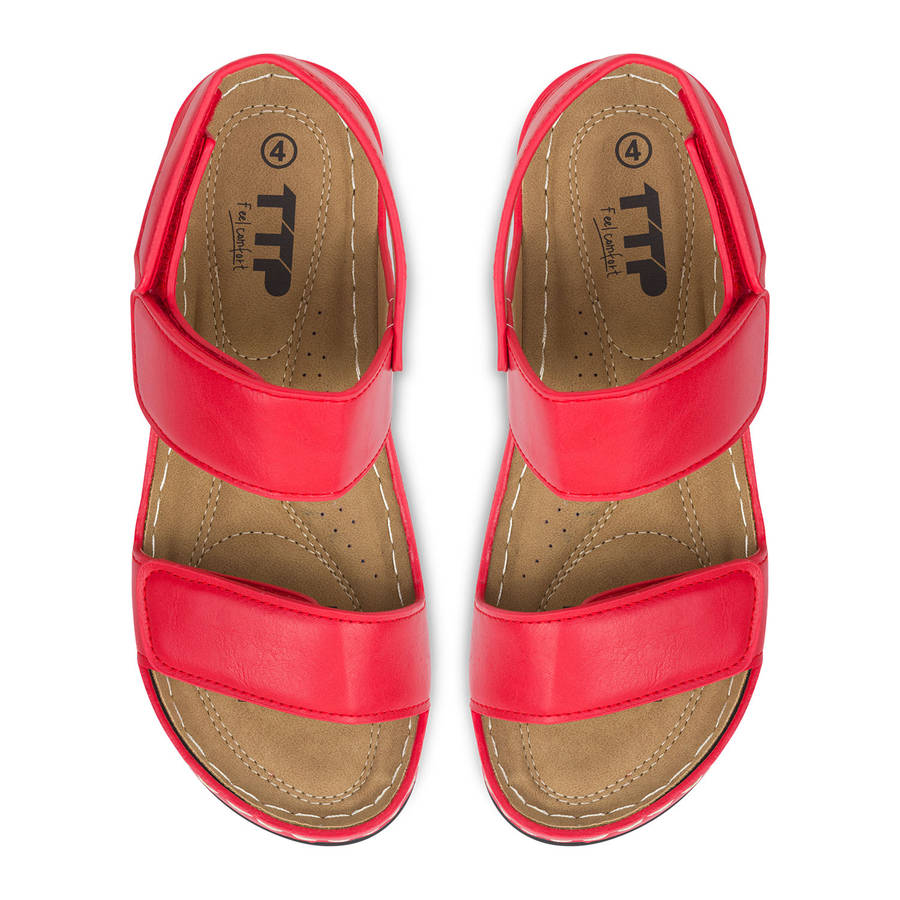TTP Ladies Comfortable Dual Hook & Loop Strap Sandals CY1512