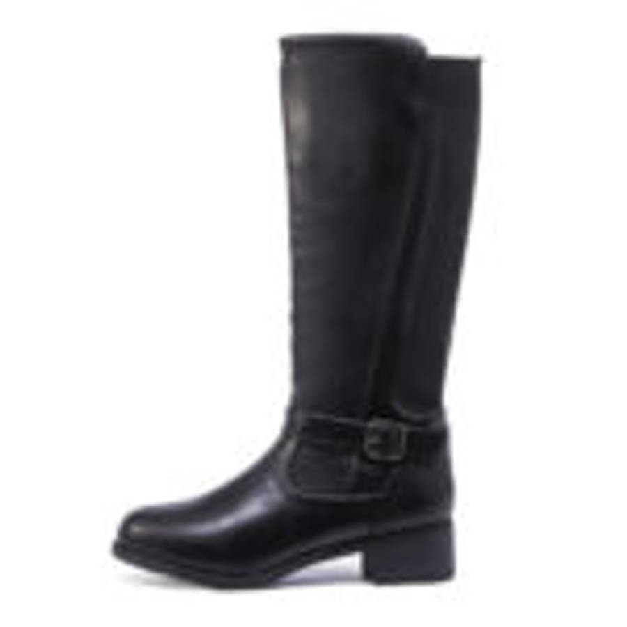 TTP Knee High Boot with Ankle Decor and Elasticated Back Shaft XB8227