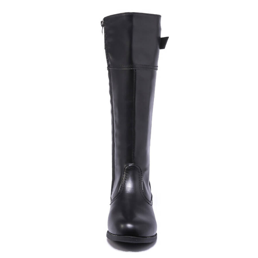 TTP Knee High Boot with Buckle Decor and Elasticated Back Shaft XB8229