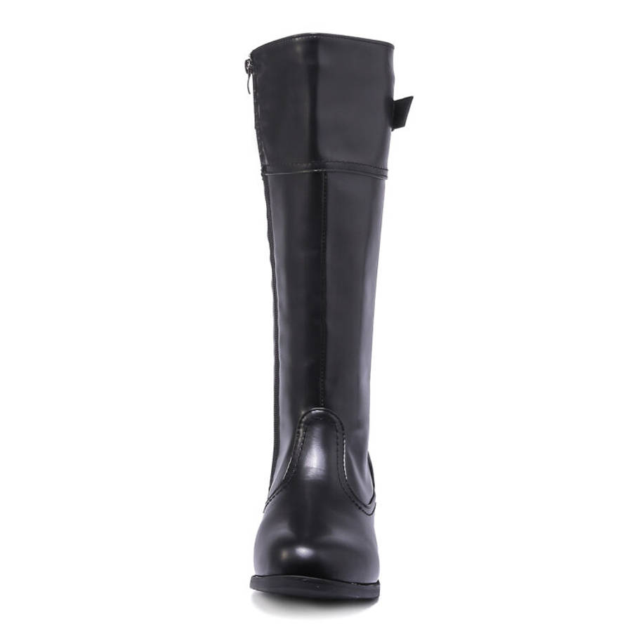 TTP Knee High Boot with Buckle Decor and Elasticated Back Shaft XB8229