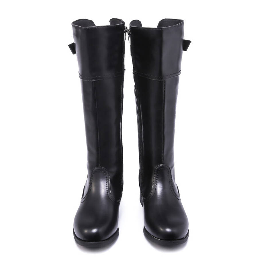 TTP Knee High Boot with Buckle Decor and Elasticated Back Shaft XB8229