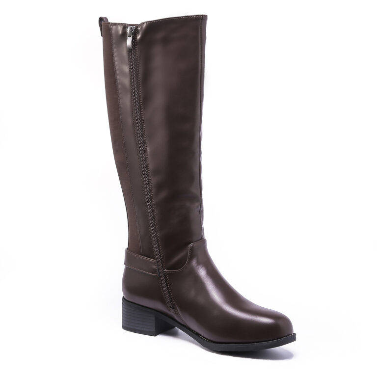 TTP Knee High Side Zipper Boot with Elasticated Back Shaft XB8230