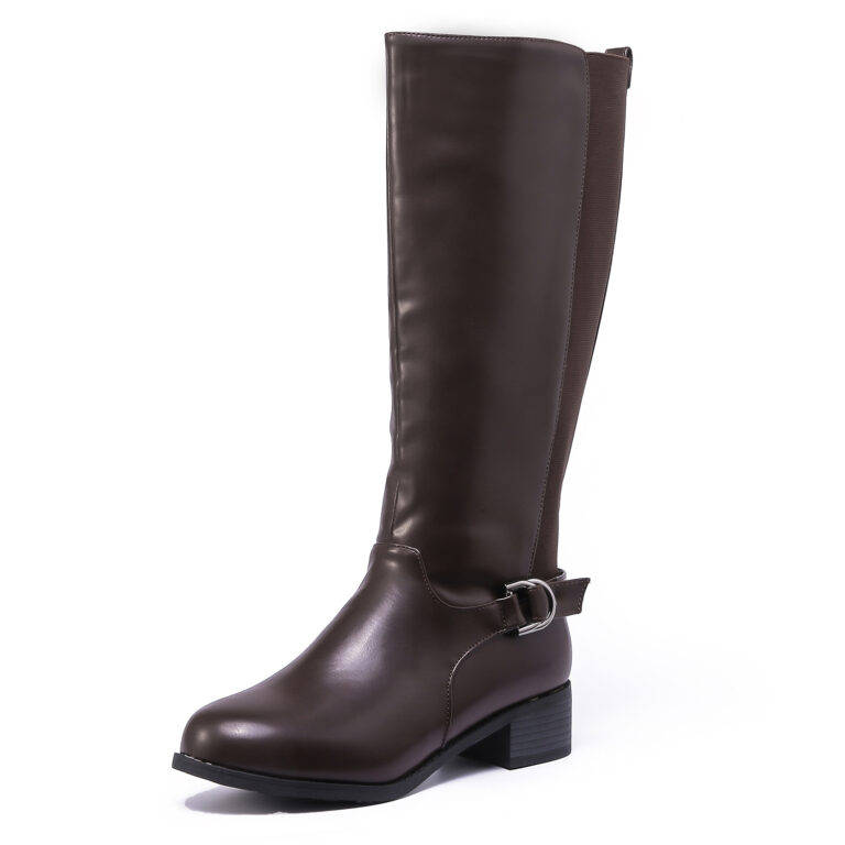 TTP Knee High Side Zipper Boot with Elasticated Back Shaft XB8230