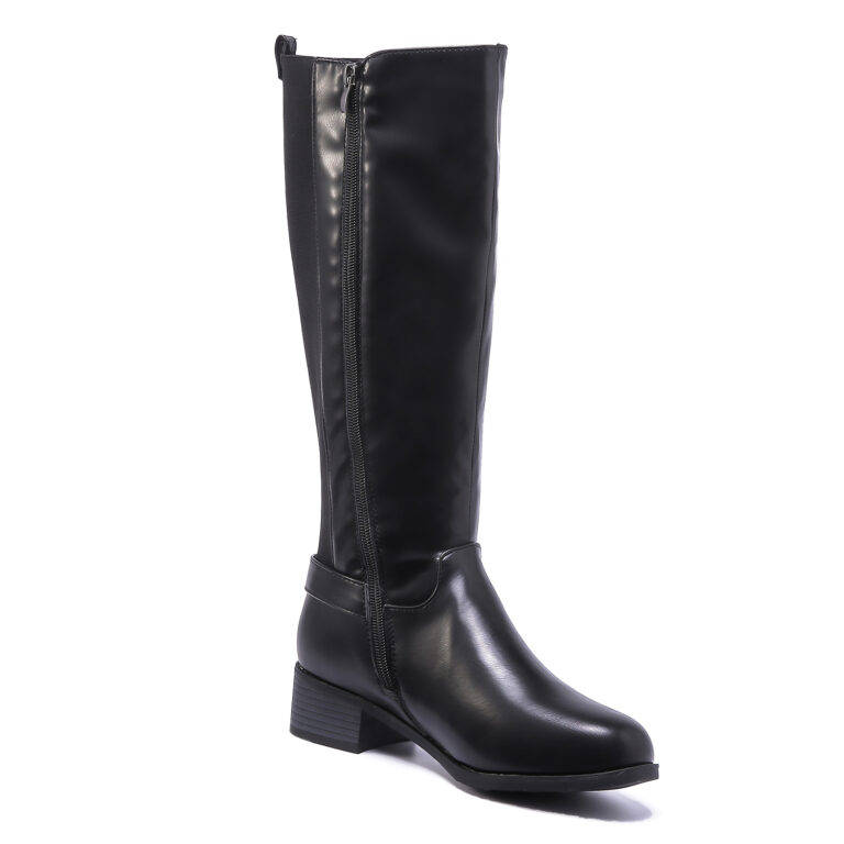TTP Knee High Side Zipper Boot with Elasticated Back Shaft XB8230
