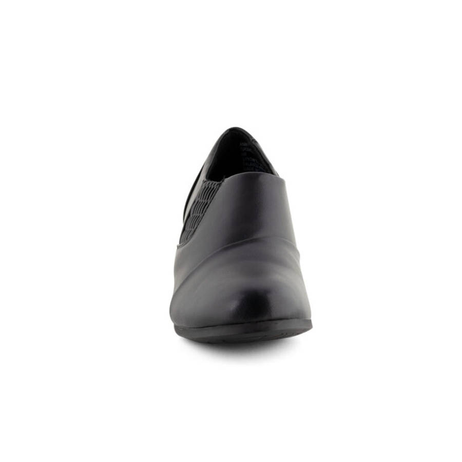 TTP Ladies Elasticated Slip-On Block Heel Courts CQA-16
