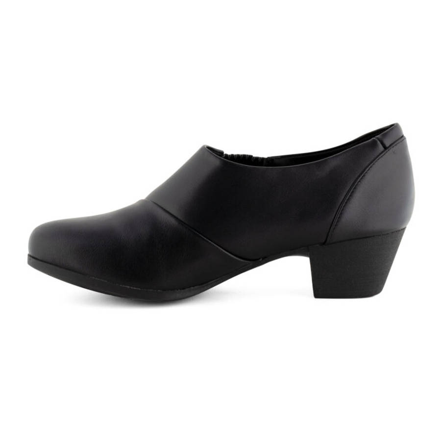 TTP Ladies Elasticated Slip-On Block Heel Courts CQA-16