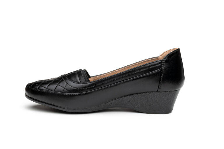 TTP Classic Wedge Heel Courts with Patterned Vamp
