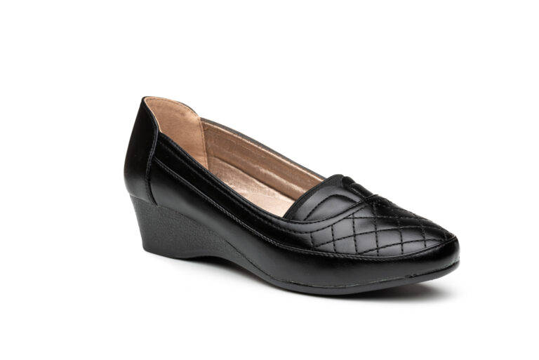 TTP Classic Wedge Heel Courts with Patterned Vamp