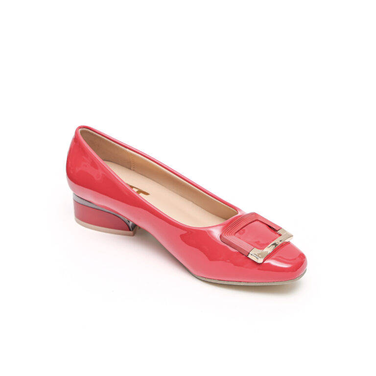 TTP Square Toe Patent Loafers with Square Decor JSF8
