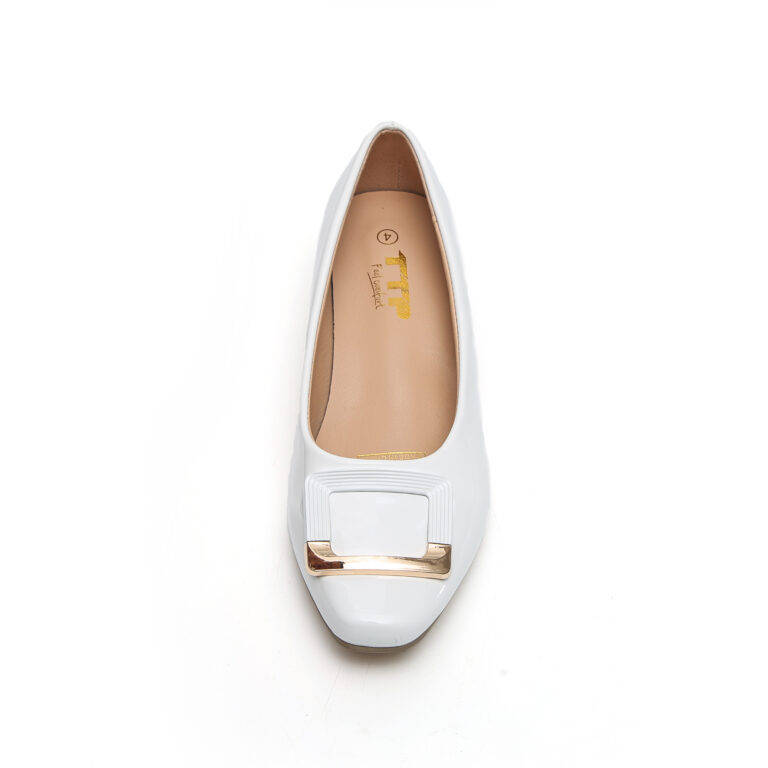 TTP Square Toe Patent Loafers with Square Decor JSF8