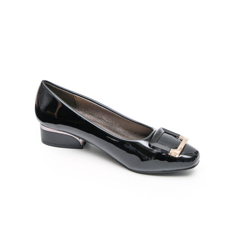 TTP Square Toe Patent Loafers with Square Decor JSF8